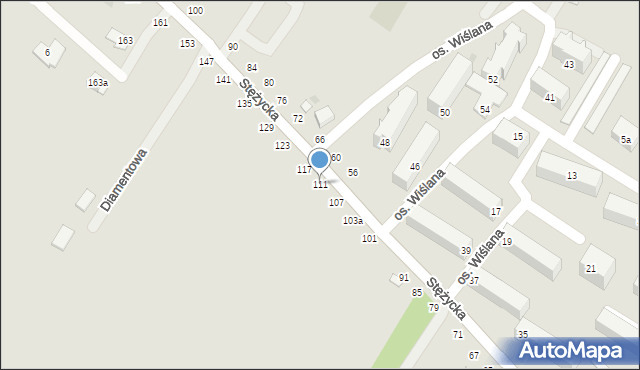 Dęblin, Stężycka, 111, mapa Dęblin