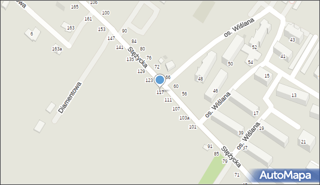 Dęblin, Stężycka, 117, mapa Dęblin