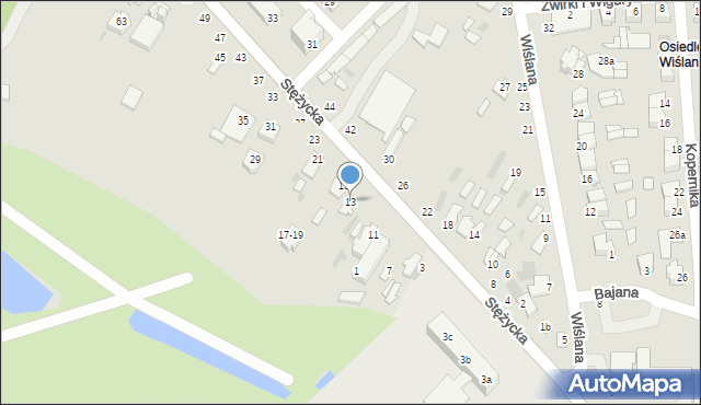 Dęblin, Stężycka, 13, mapa Dęblin