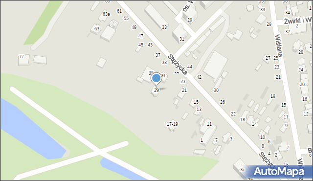 Dęblin, Stężycka, 29, mapa Dęblin