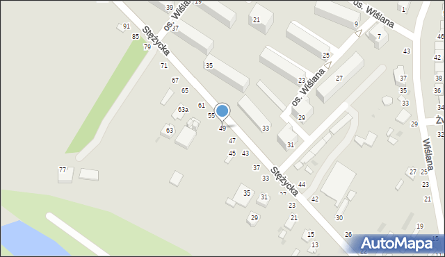 Dęblin, Stężycka, 49, mapa Dęblin