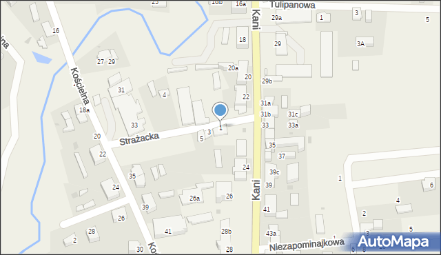 Dębnica Kaszubska, Strażacka, 1, mapa Dębnica Kaszubska