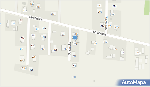 Dębówka, Strażacka, 30G, mapa Dębówka