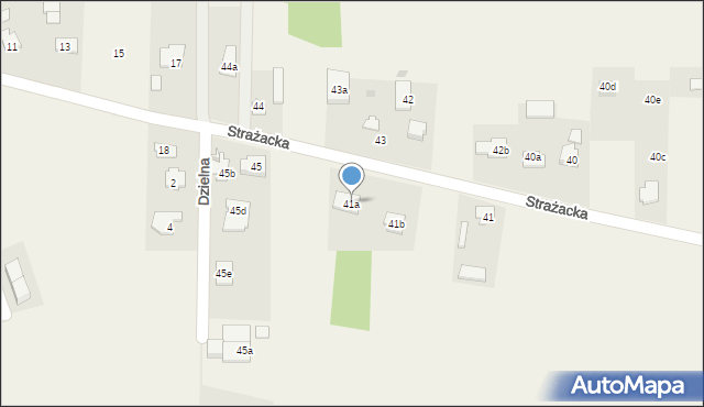 Dębówka, Strażacka, 41A, mapa Dębówka