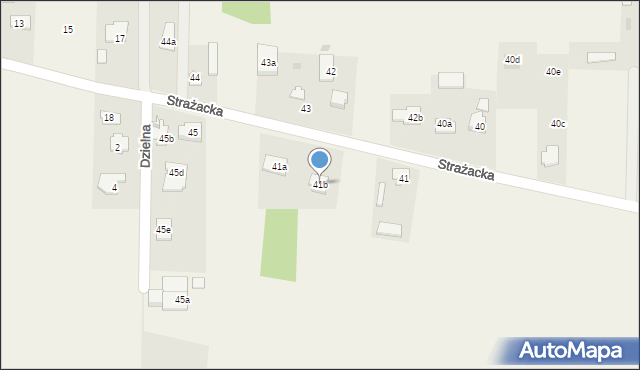 Dębówka, Strażacka, 41B, mapa Dębówka