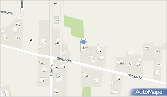 Dębówka, Strażacka, 43A, mapa Dębówka