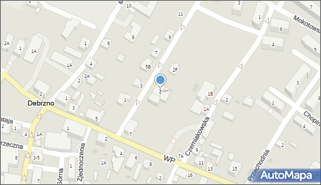 Debrzno, Strzelecka, 2, mapa Debrzno
