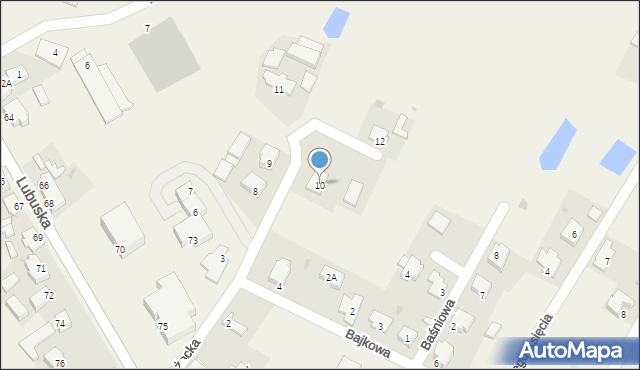 Deszczno, Strażacka, 10, mapa Deszczno