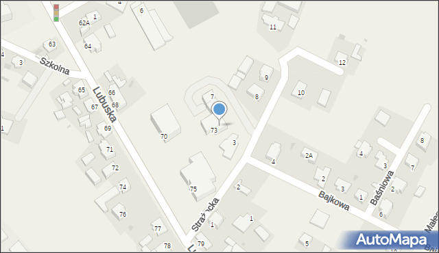 Deszczno, Strażacka, 5, mapa Deszczno
