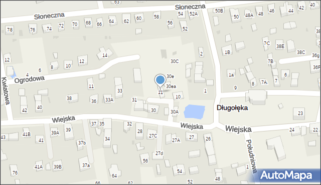 Długołęka, Stawowa, 11, mapa Długołęka