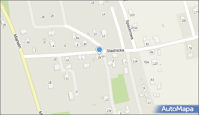 Dobczyce, Stadnicka, 1a, mapa Dobczyce