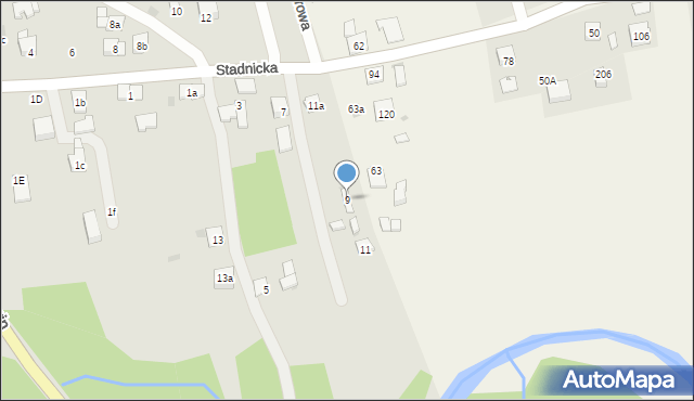 Dobczyce, Stadnicka, 9, mapa Dobczyce
