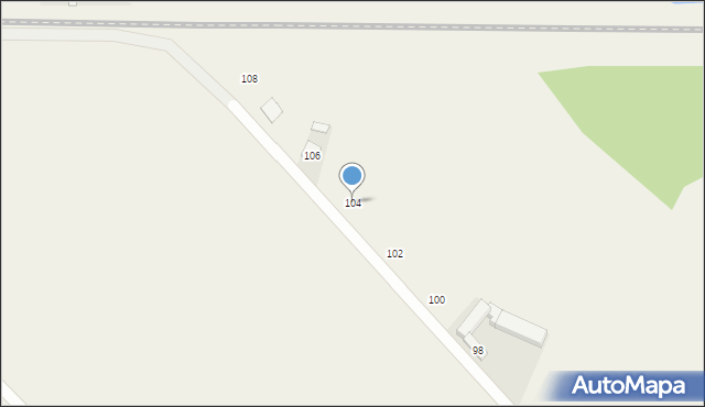 Dobieżyn, Stęszewska, 104, mapa Dobieżyn