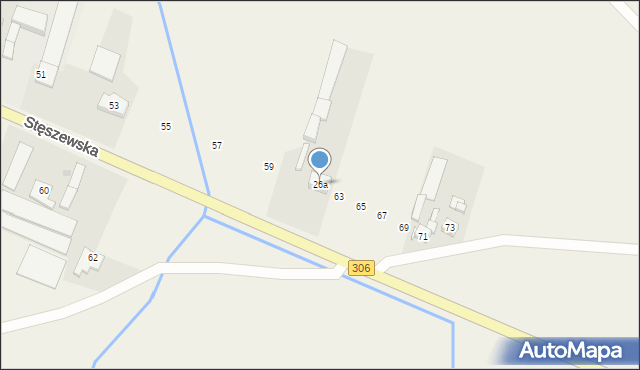 Dobieżyn, Stęszewska, 26a, mapa Dobieżyn