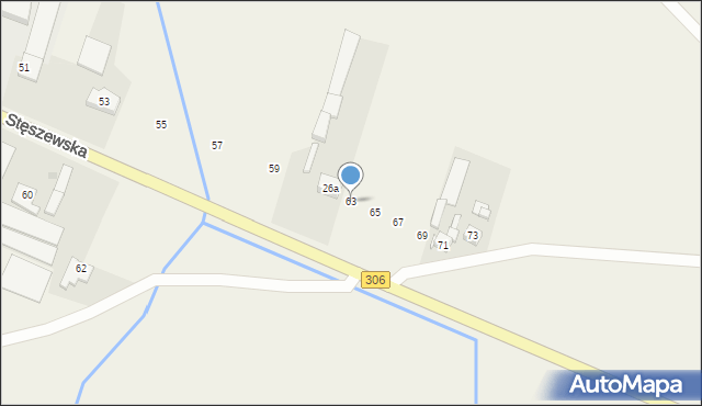 Dobieżyn, Stęszewska, 63, mapa Dobieżyn