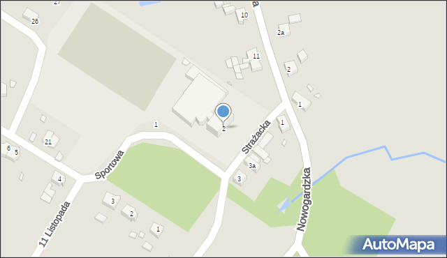 Dobra, Strażacka, 2, mapa Dobra