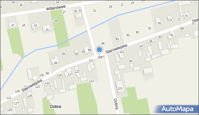 Dobra, Starowiejska, 109, mapa Dobra
