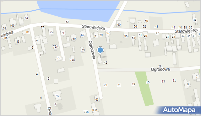 Dobra, Starowiejska, 61a, mapa Dobra