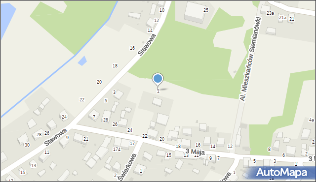 Dobroszyce, Stawowa, 1, mapa Dobroszyce