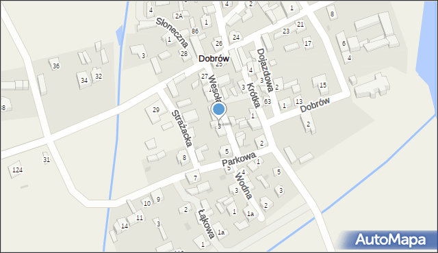 Dobrów, Strażacka, 3, mapa Dobrów