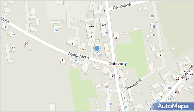 Dobrzany, Stargardzka, 1, mapa Dobrzany