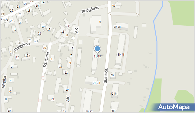 Dobrzany, Staszica Stanisława, 11-19, mapa Dobrzany