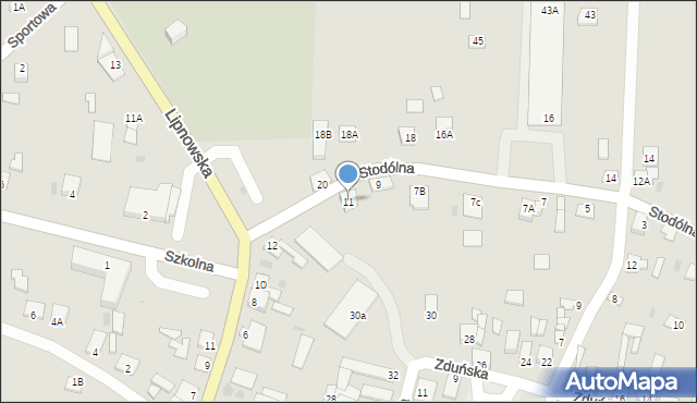 Dobrzyń nad Wisłą, Stodólna, 11, mapa Dobrzyń nad Wisłą