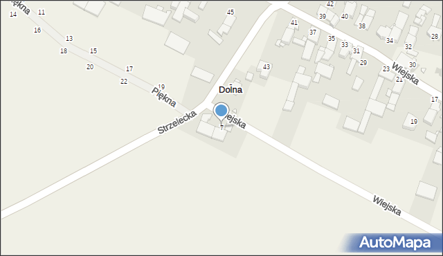 Dolna, Strzelecka, 7, mapa Dolna