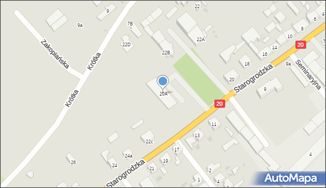 Drawsko Pomorskie, Starogrodzka, 20A, mapa Drawsko Pomorskie