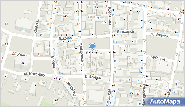 Drezdenko, Stary Rynek, 6, mapa Drezdenko