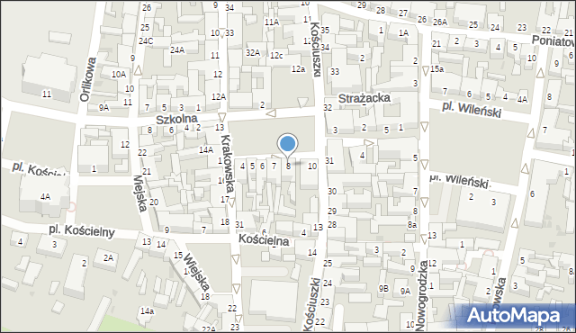 Drezdenko, Stary Rynek, 8, mapa Drezdenko