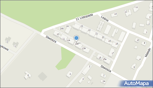 Drezdenko, Stwosza Wita, 12a, mapa Drezdenko