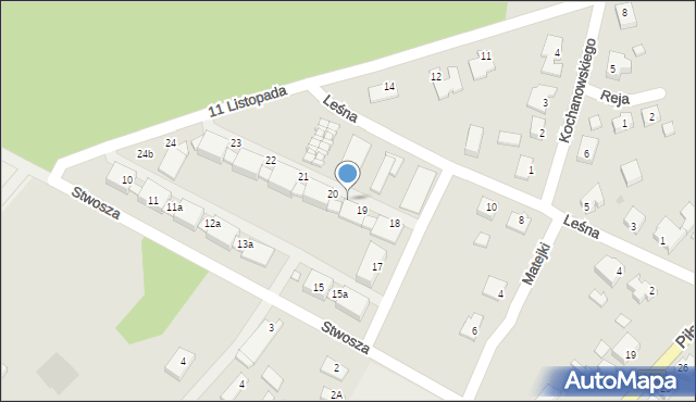 Drezdenko, Stwosza Wita, 19a, mapa Drezdenko