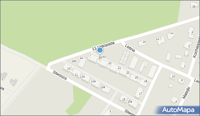 Drezdenko, Stwosza Wita, 23, mapa Drezdenko