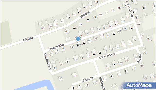 Drogomyśl, Storczyków, 10, mapa Drogomyśl