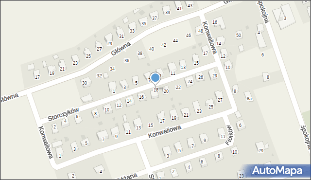Drogomyśl, Storczyków, 18, mapa Drogomyśl