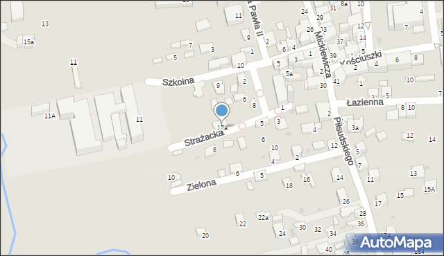 Dynów, Strażacka, 12a, mapa Dynów