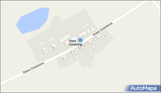 Dziedzice, Stara Dziedzina, 10, mapa Dziedzice