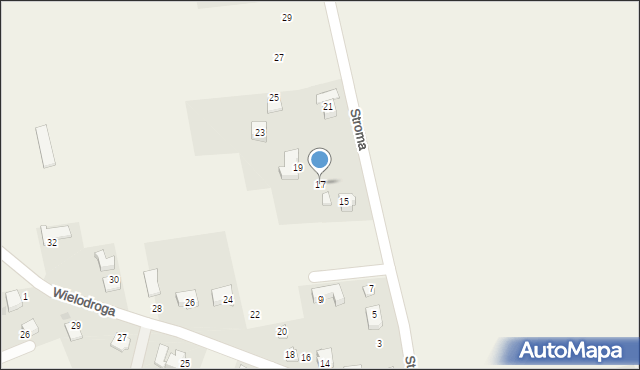 Dzięgielów, Stroma, 17, mapa Dzięgielów