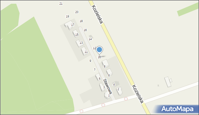 Dziergowice, Stawowa, 10, mapa Dziergowice