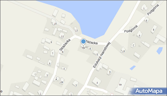 Dzierżążno, Strażacka, 6a, mapa Dzierżążno