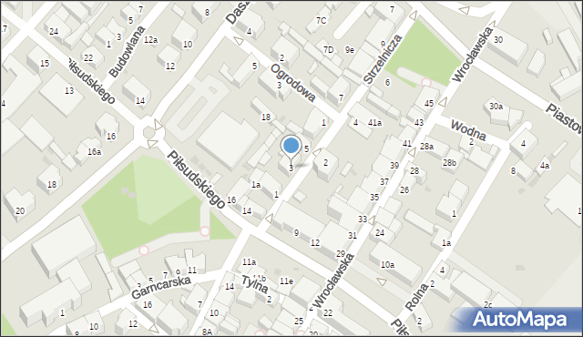 Dzierżoniów, Strzelnicza, 3, mapa Dzierżoniów