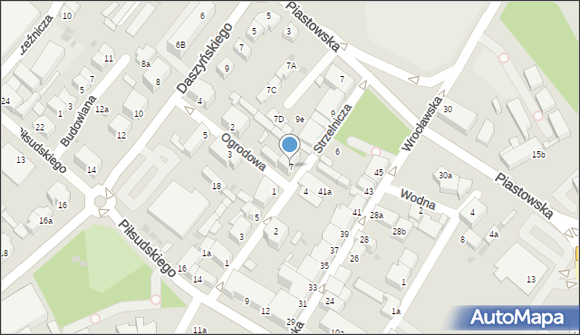 Dzierżoniów, Strzelnicza, 7, mapa Dzierżoniów