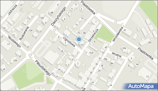 Dzierżoniów, Strzelnicza, 7a, mapa Dzierżoniów