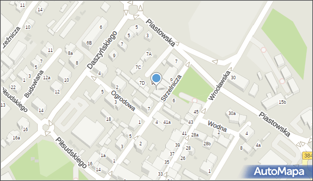 Dzierżoniów, Strzelnicza, 9d, mapa Dzierżoniów