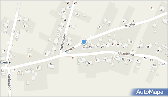 Dziewkowice, Strzelecka, 23, mapa Dziewkowice