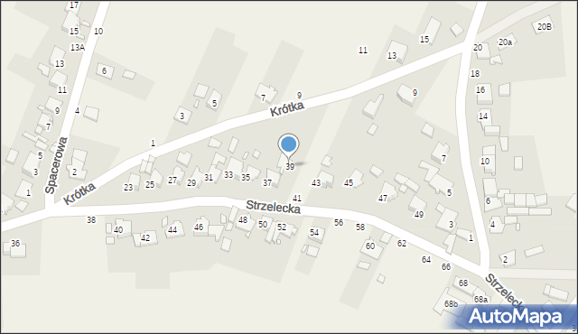 Dziewkowice, Strzelecka, 39, mapa Dziewkowice