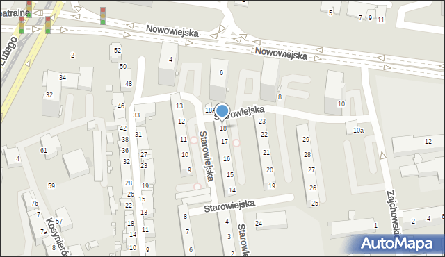 Elbląg, Starowiejska, 18, mapa Elbląga