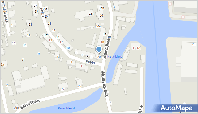 Elbląg, Stawidłowa, 20, mapa Elbląga