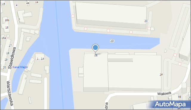 Elbląg, Stoczniowa, 2E, mapa Elbląga